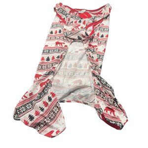 Wondershop Pet Pajamas XXL Red Festive Print 95% Cotton Holiday Outfit New